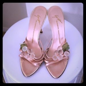 Giuseppe  zanotti  antique rose & gold mule heel